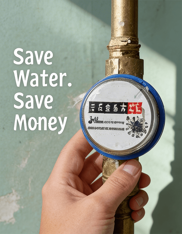 Data visualization representing water utility management